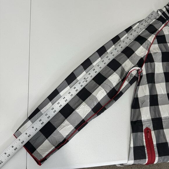 Ubu Womens Jacket L Black Piped Reversible Gingham Parisian Pleated Hood Coat - Picture 6 of 13